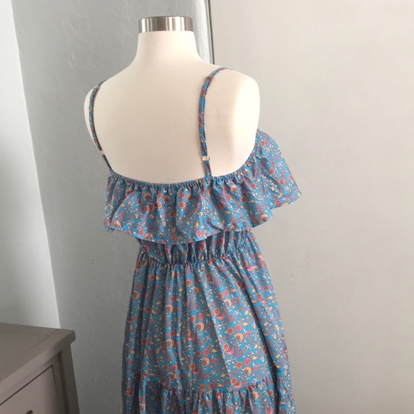 Blue flora maxi dress - Picture 3 of 5